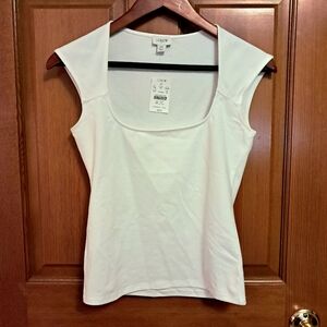J. Crew Factory Cap-sleeve Squareneck Tank Top